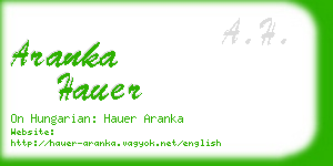 aranka hauer business card
